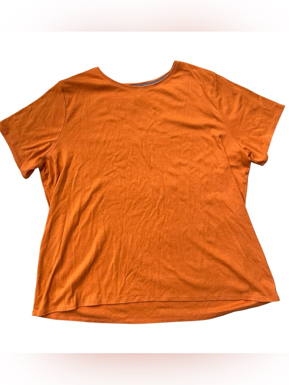 Croft & Barrow The Classic Tee Women's 3X Orange Crew Neck Short Sleeve T-Shirt